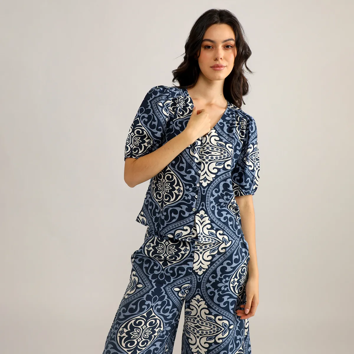 ELLE - Blusa Manga Corta Mujer Elle