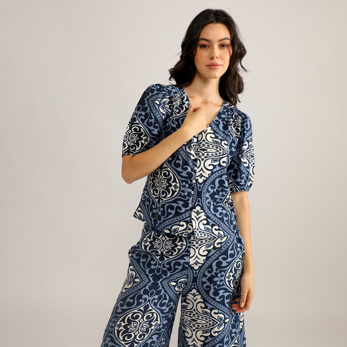 ELLE - Blusa Manga Corta Mujer Elle