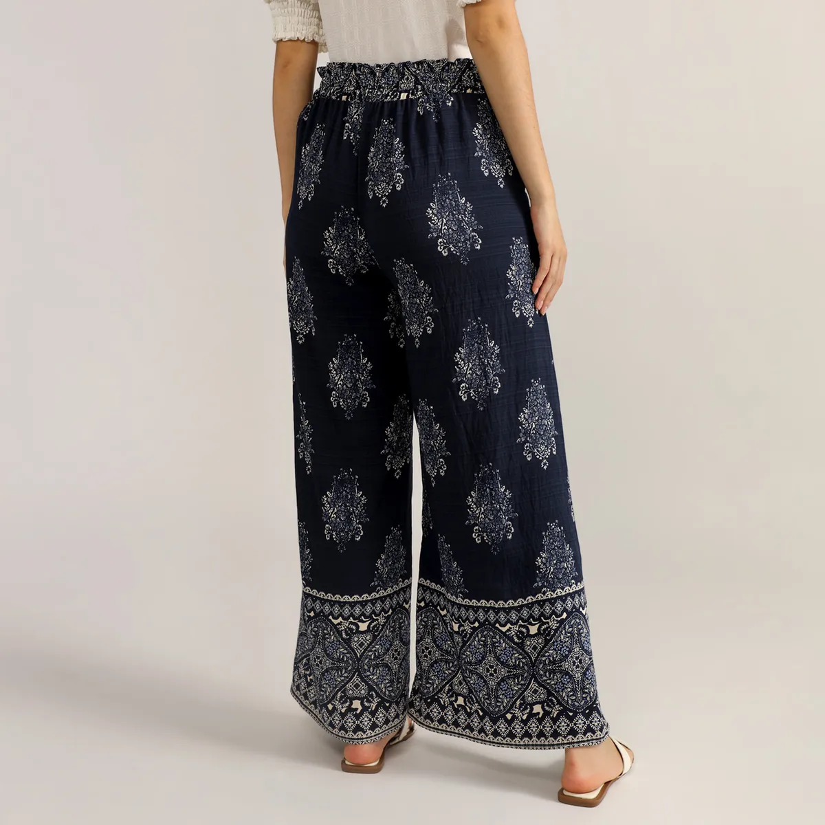 ELLE - Pantalón Tiro Medio Mujer Elle