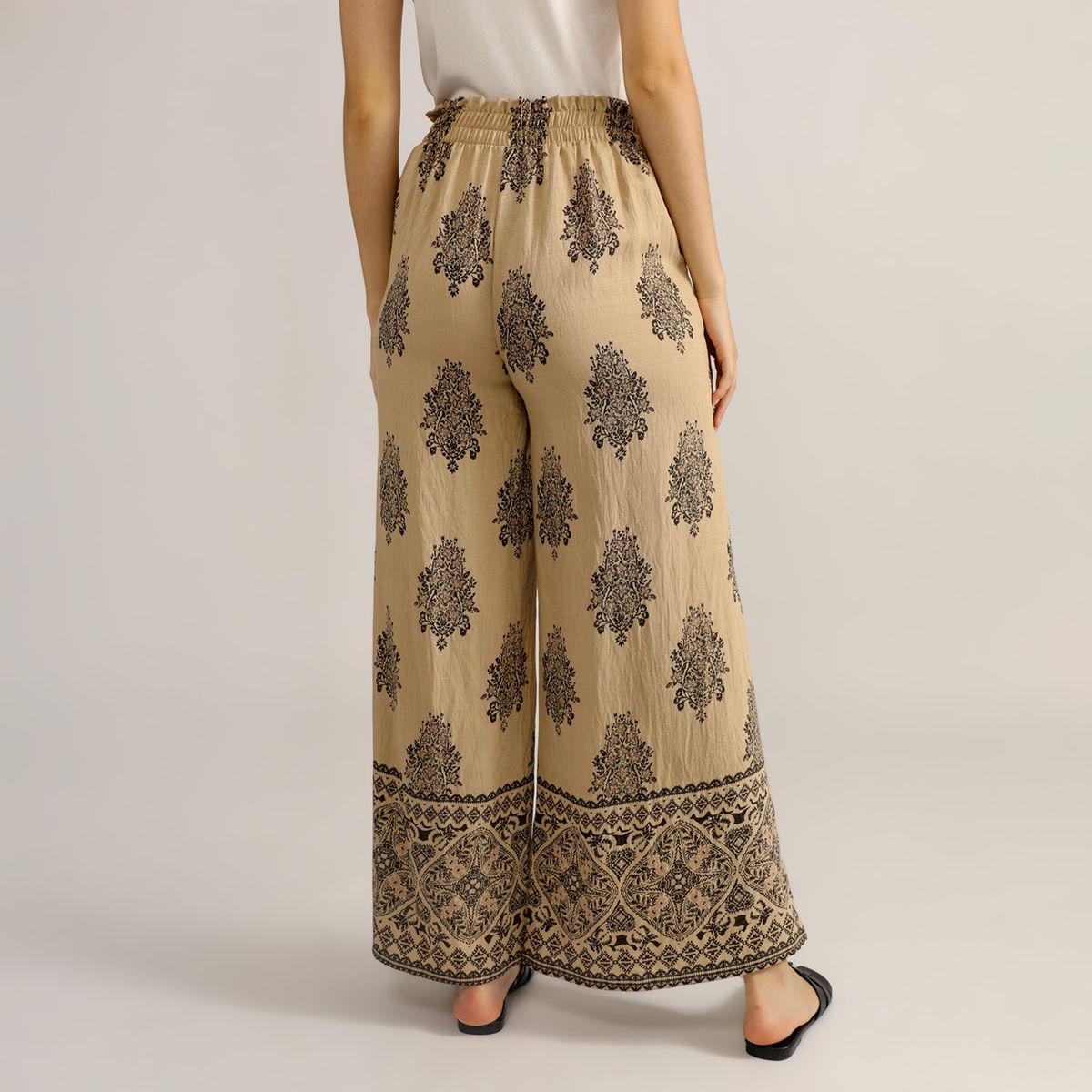 ELLE - Pantalón Tiro Medio Mujer Elle