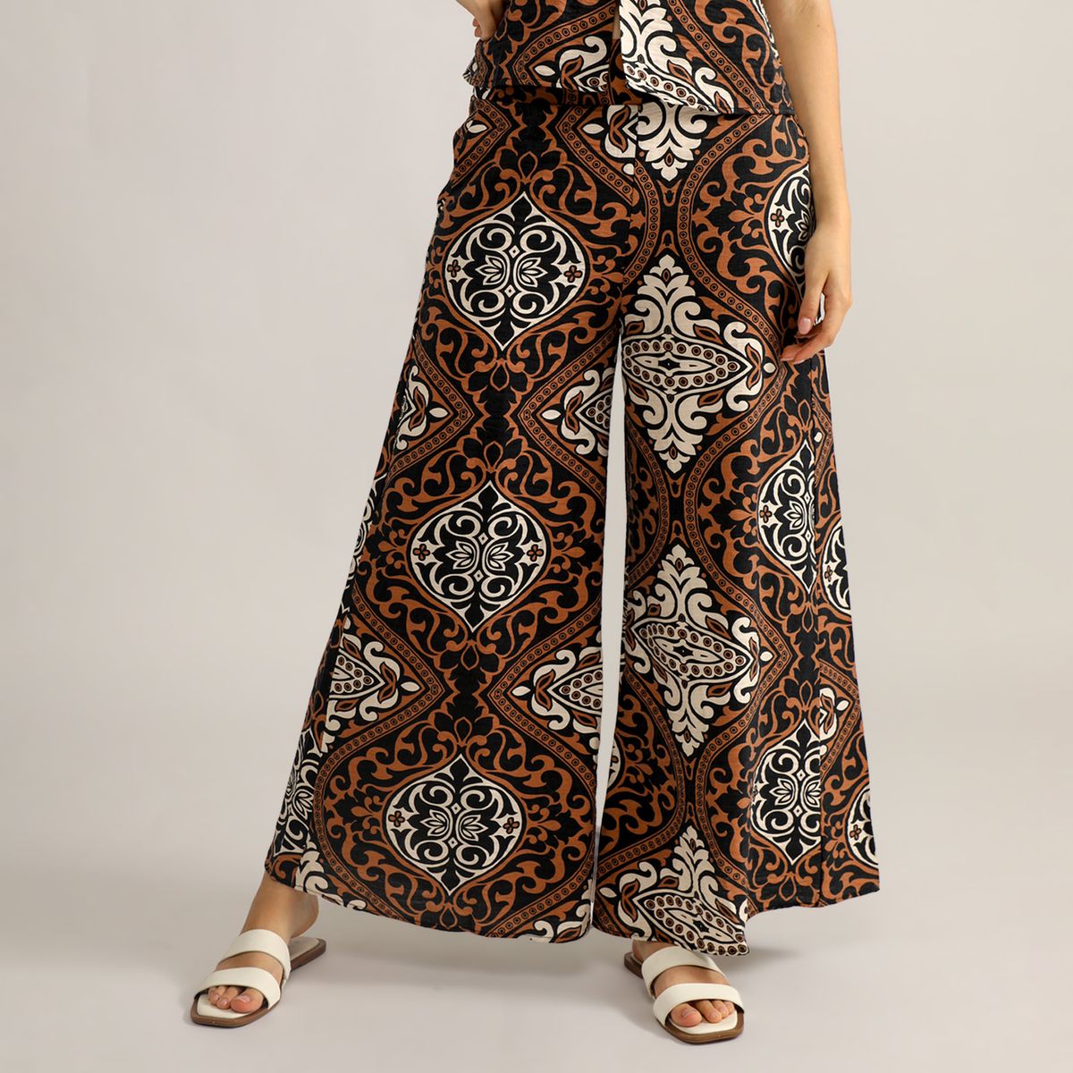 ELLE - Pantalón Tiro Medio Mujer Elle