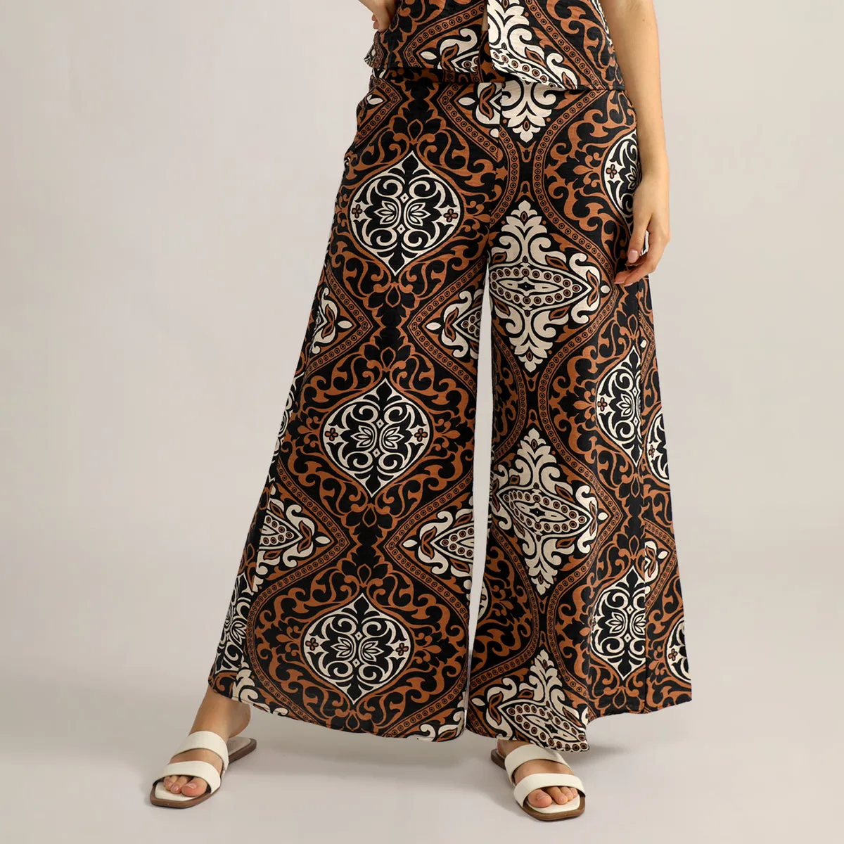 ELLE - Pantalón Tiro Medio Mujer Elle