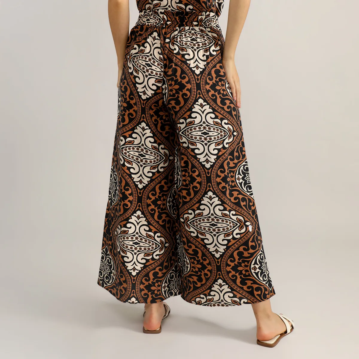 ELLE - Pantalón Tiro Medio Mujer Elle