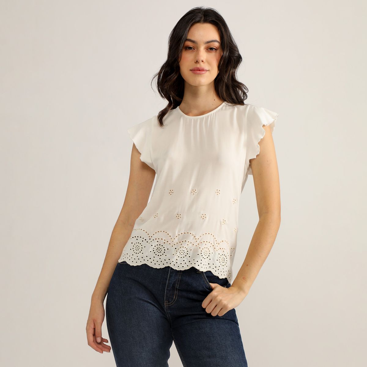 ELLE - Blusa Manga Corta Mujer Elle