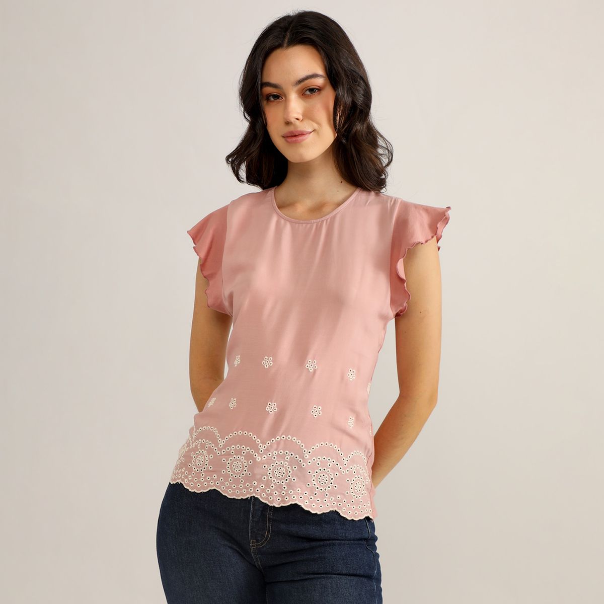 ELLE - Blusa Manga Corta Mujer Elle