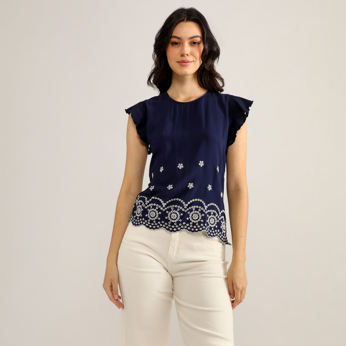 ELLE - Blusa Manga Corta Mujer Elle
