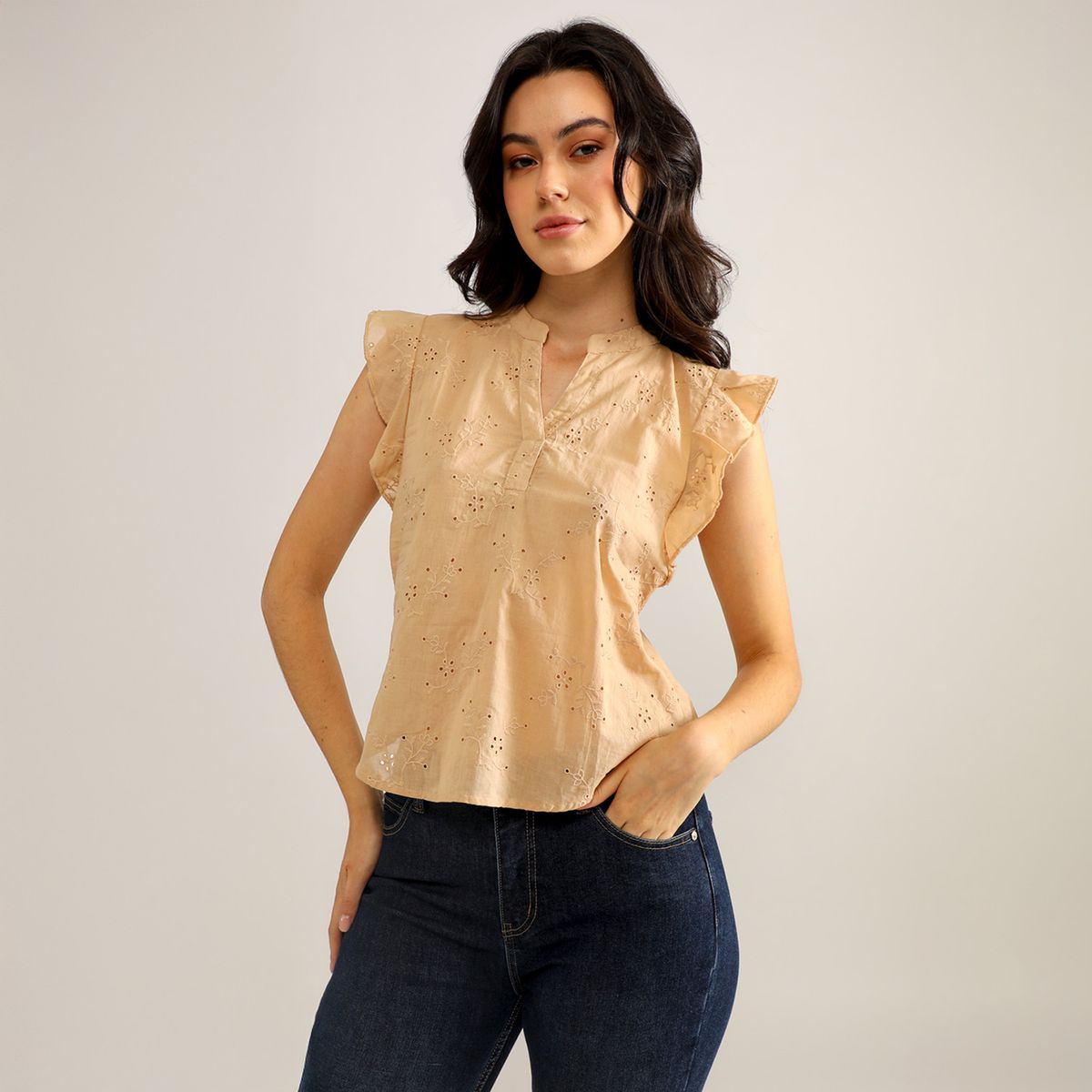 ELLE - Blusa Manga Corta Mujer Elle