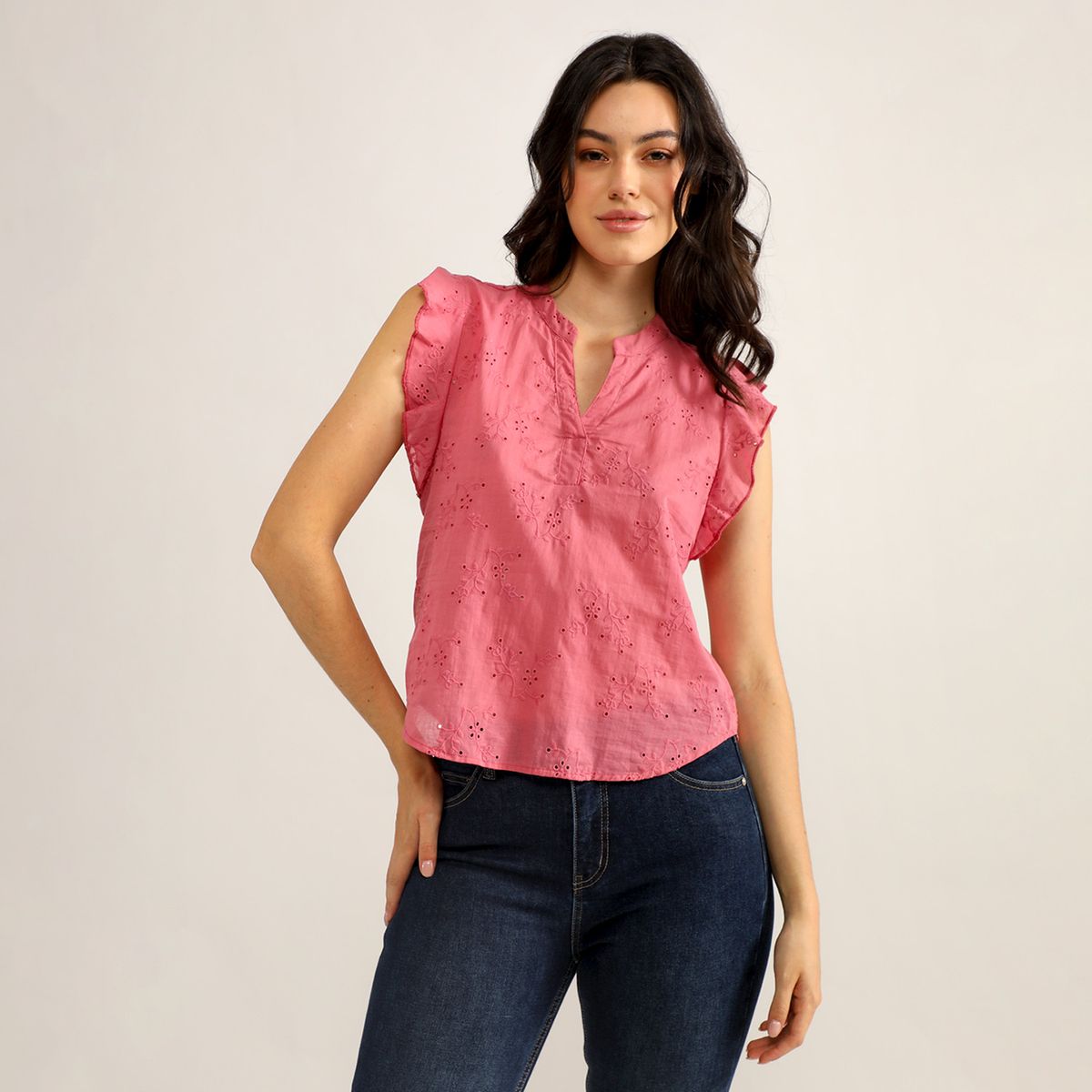 ELLE - Blusa Manga Corta Mujer Elle