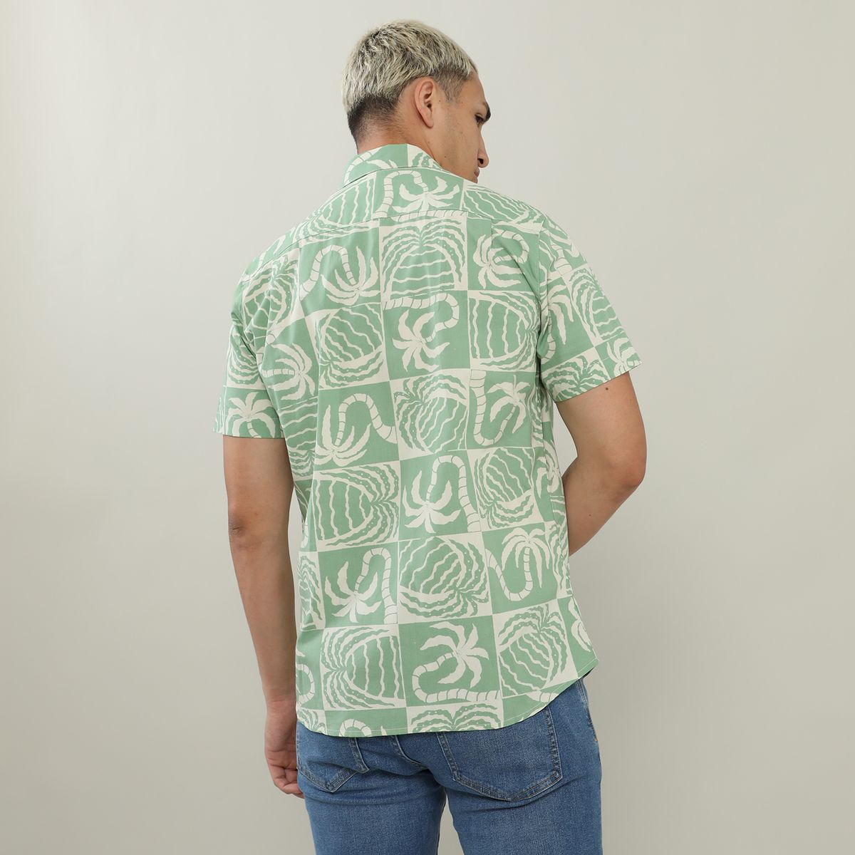 HUNTINGTON - Camisa 100% Algodón  Manga Corta Huntington