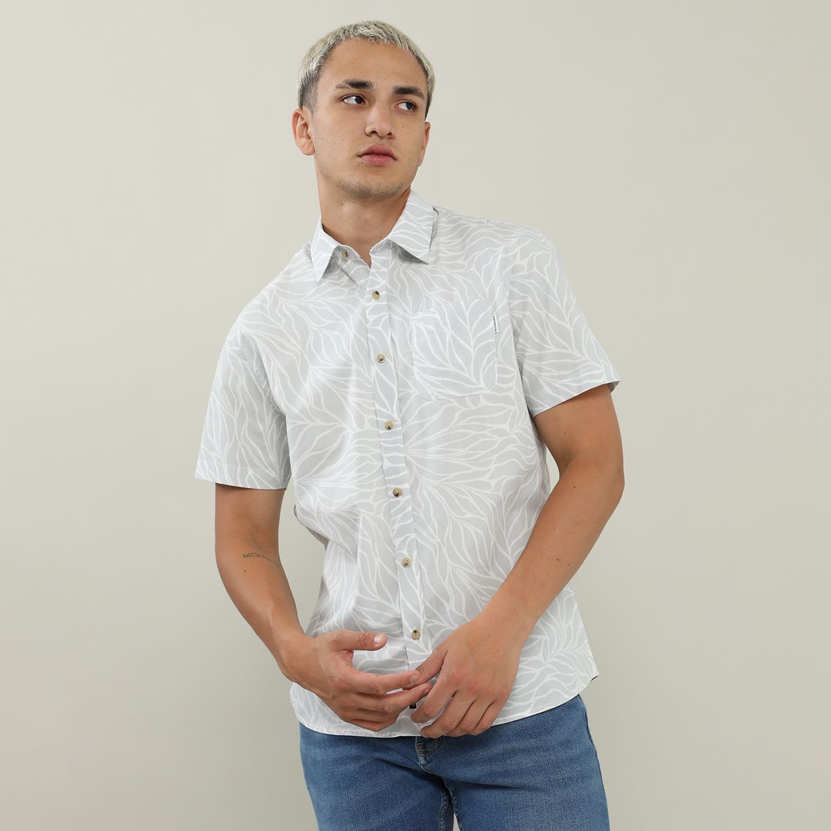  - Camisa 100% Algodón  Manga Corta Huntington