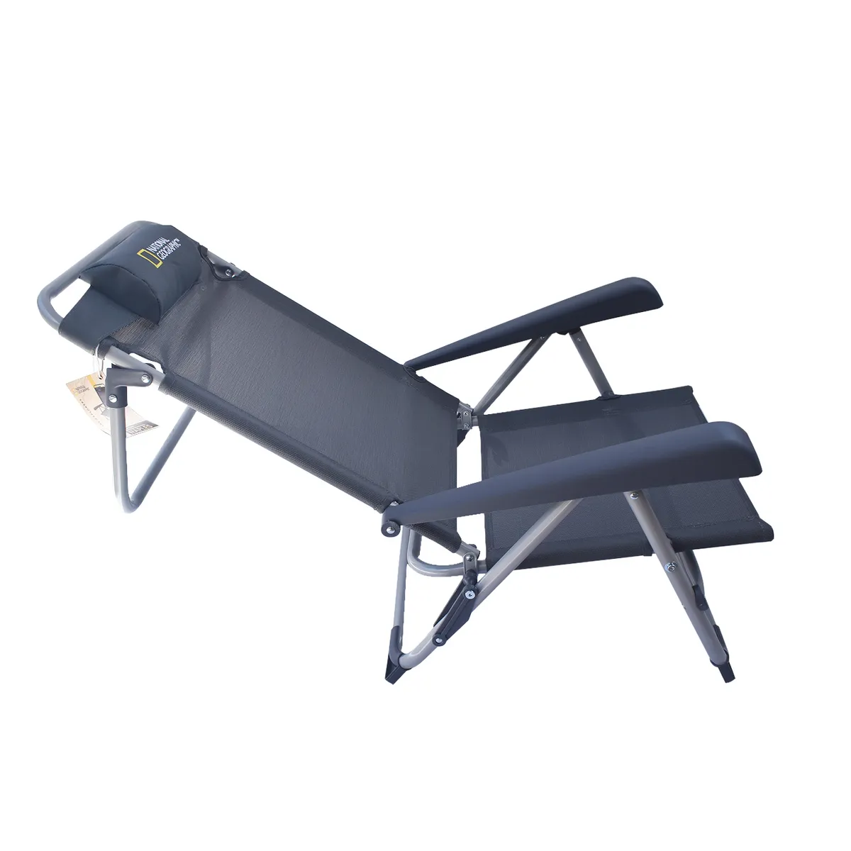 NATIONAL GEOGRAPHIC - Silla Plegable Camping Playa Almohada Naples Gris