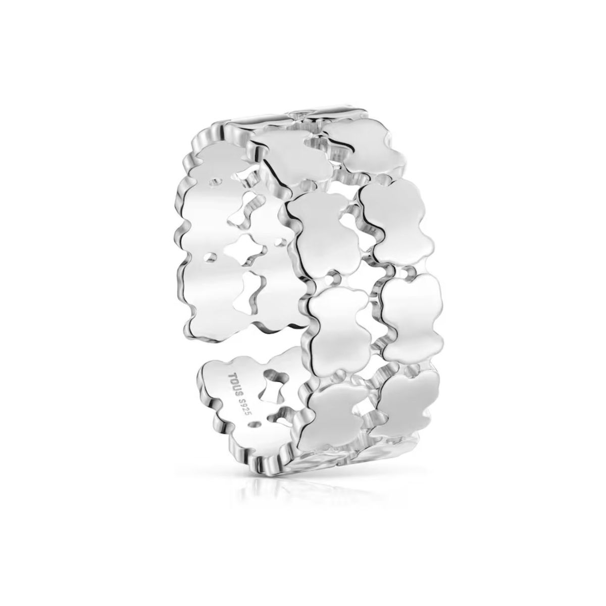TOUS - Anillo Abierto Plata Doble Osos