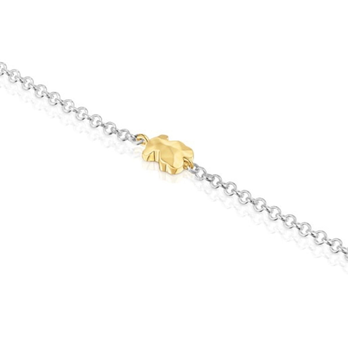 TOUS - Pulsera Plata Con Oso Bañado En Oro