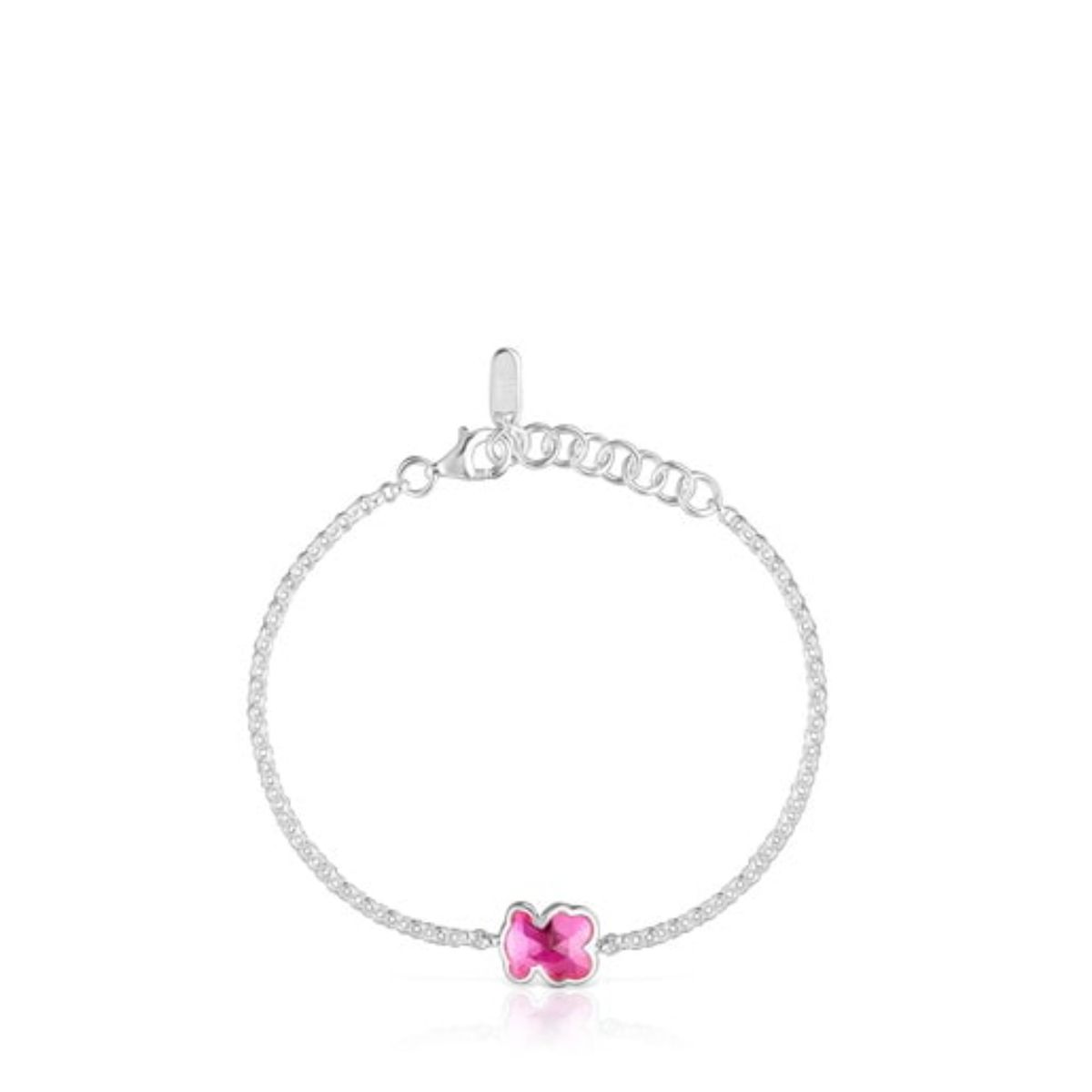 TOUS - Pulsera Plata Lgg Rubi Oso 10mm