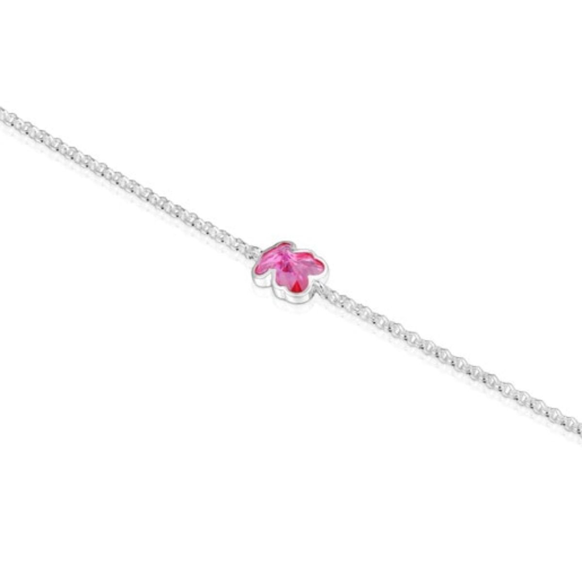 TOUS - Pulsera Plata Lgg Rubi Oso 10mm