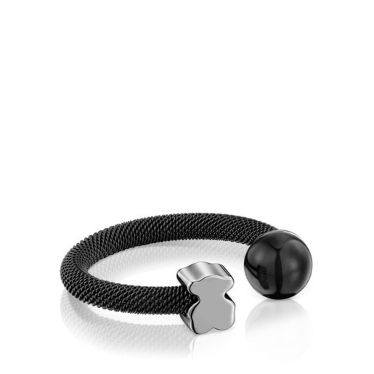 TOUS - Anillo Acero Ip/plata Baño Gema