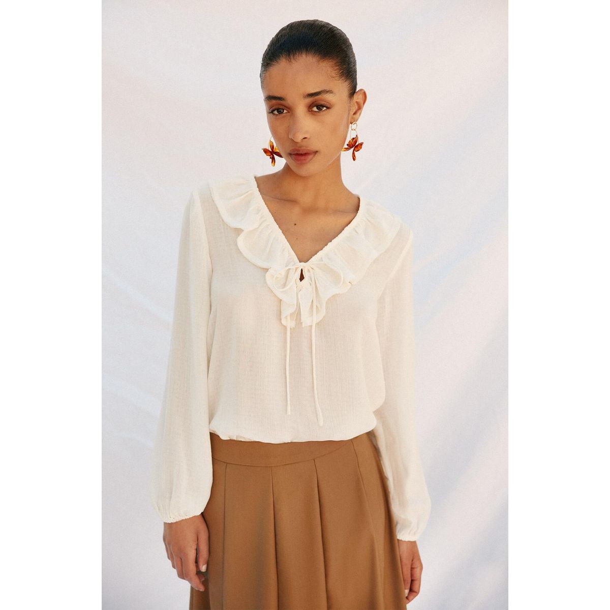 CORTEFIEL - Blusa Manga Larga Mujer Cortefiel