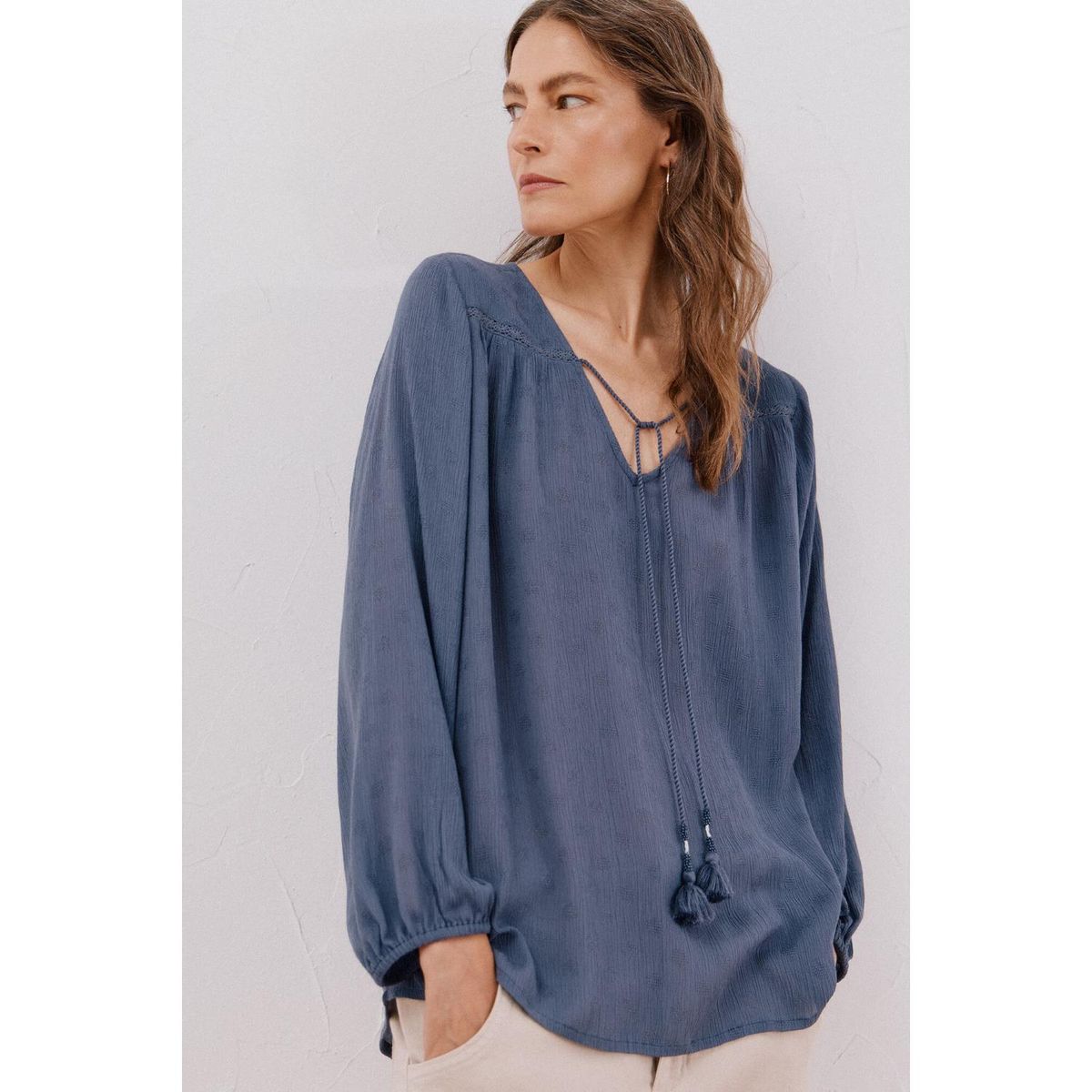 CORTEFIEL - Blusa Manga Larga Mujer Cortefiel