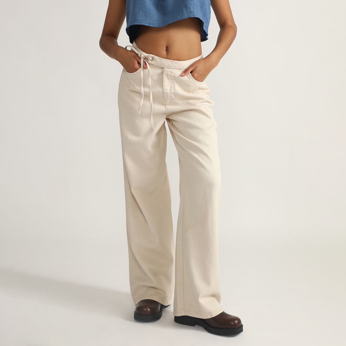 DENIMLAB - Jean Wide Leg Tiro Medio Mujer Denimlab