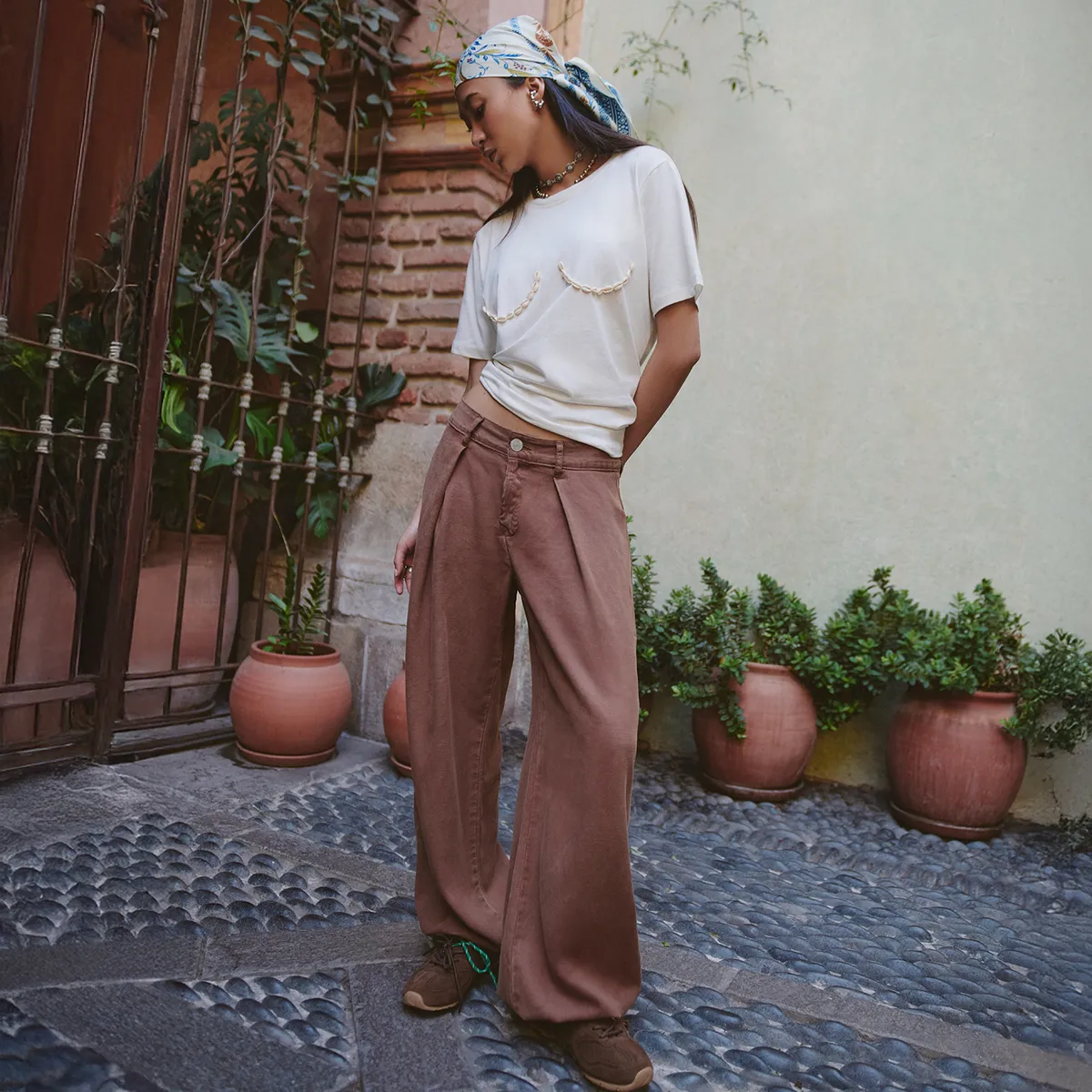 DENIMLAB - Jean Bombacho Tiro Medio Mujer Denimlab