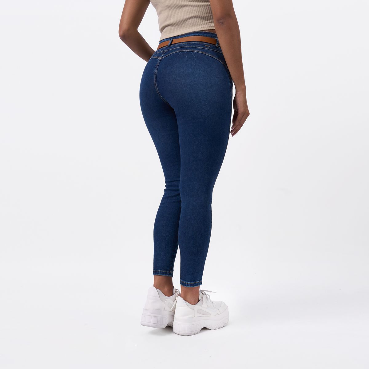 TAYSSIR - Jean Skinny Tiro Alto Mujer Tayssir