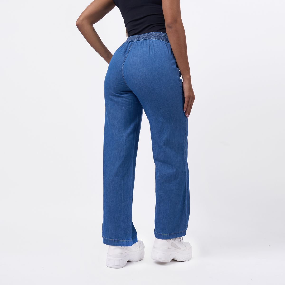 TAYSSIR - Jean Wide Leg Tiro Alto Mujer Tayssir