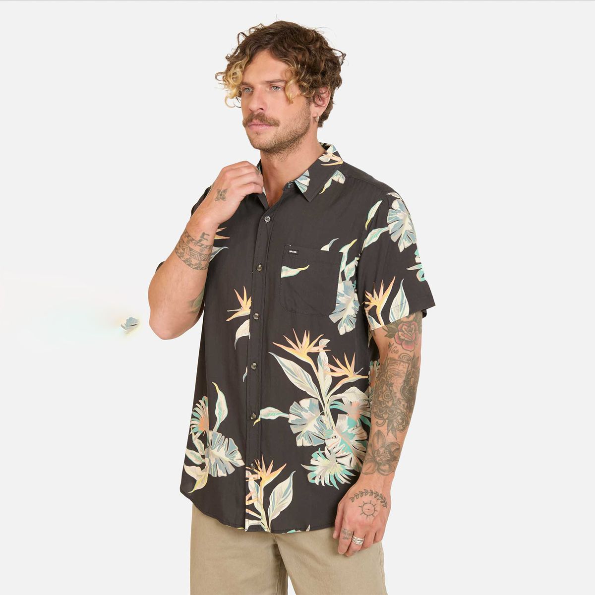 RIP CURL - Camisa Regular Fit Manga Corta Rip Curl  Hombre 