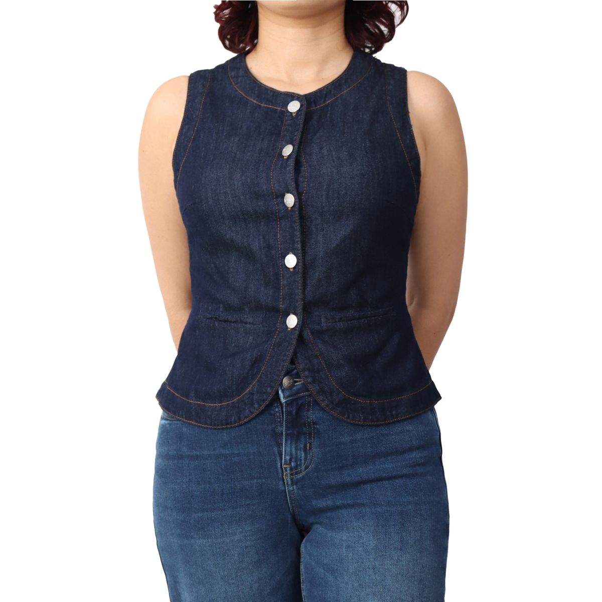 KAYRA POBLET - Chaleco Denim Mujer Kayra Poblet