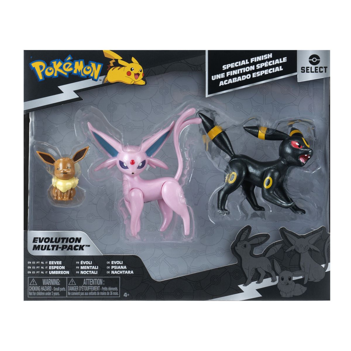 POKEMON - Set De 3 Figuras Evolución Eevee Pokemon