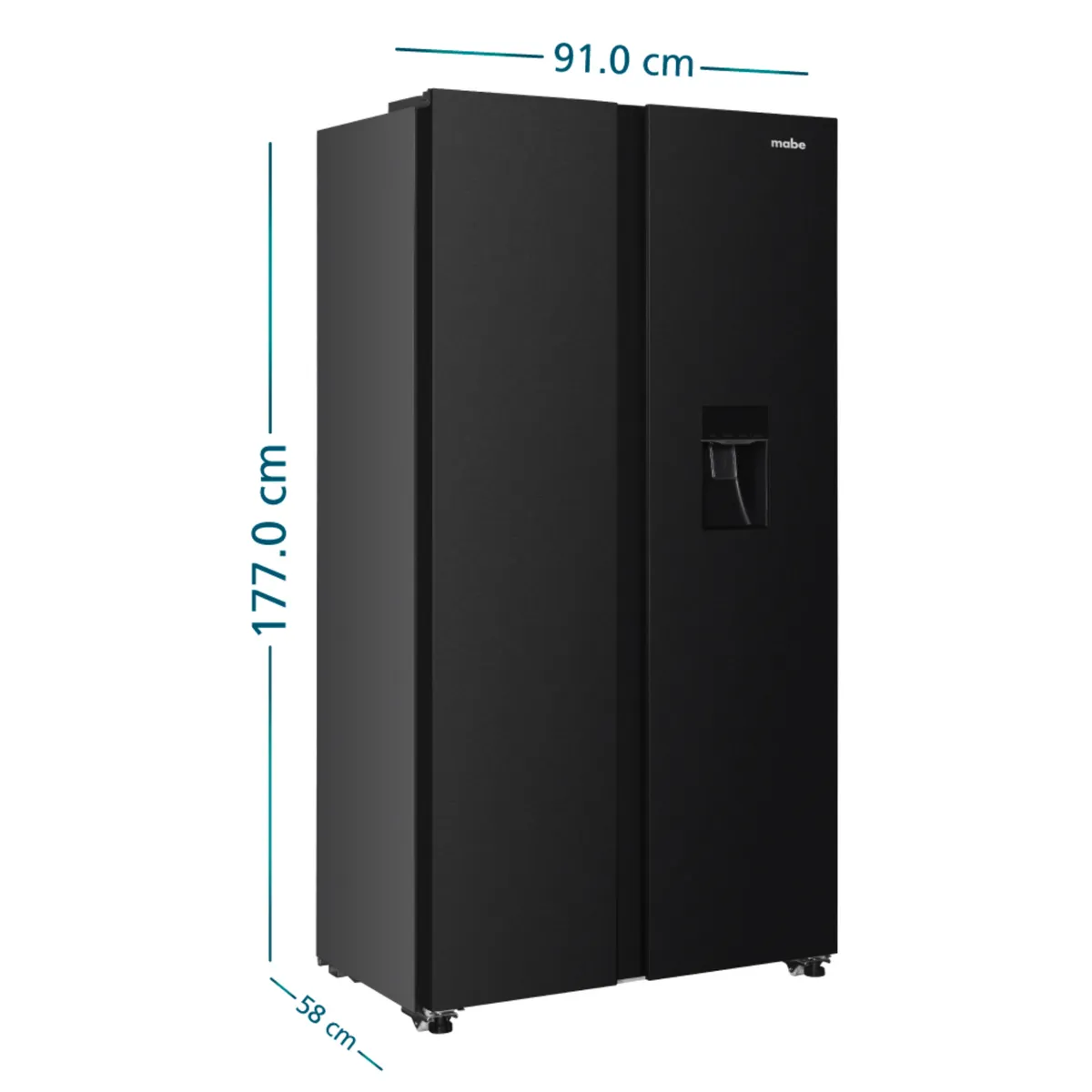 MABE - Refrigerador Side By Side No Frost 436 L Netos Black Steel Msd480lmrps0 - Mabe
