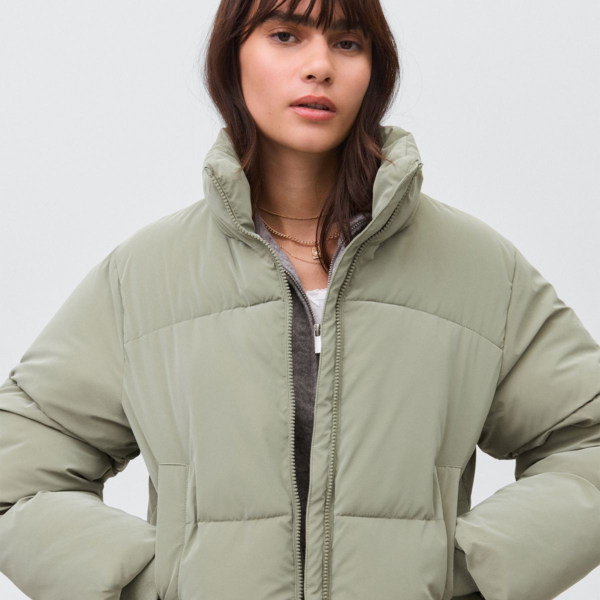 MANGO TEEN - Casaca Corta Mujer Mango Teen