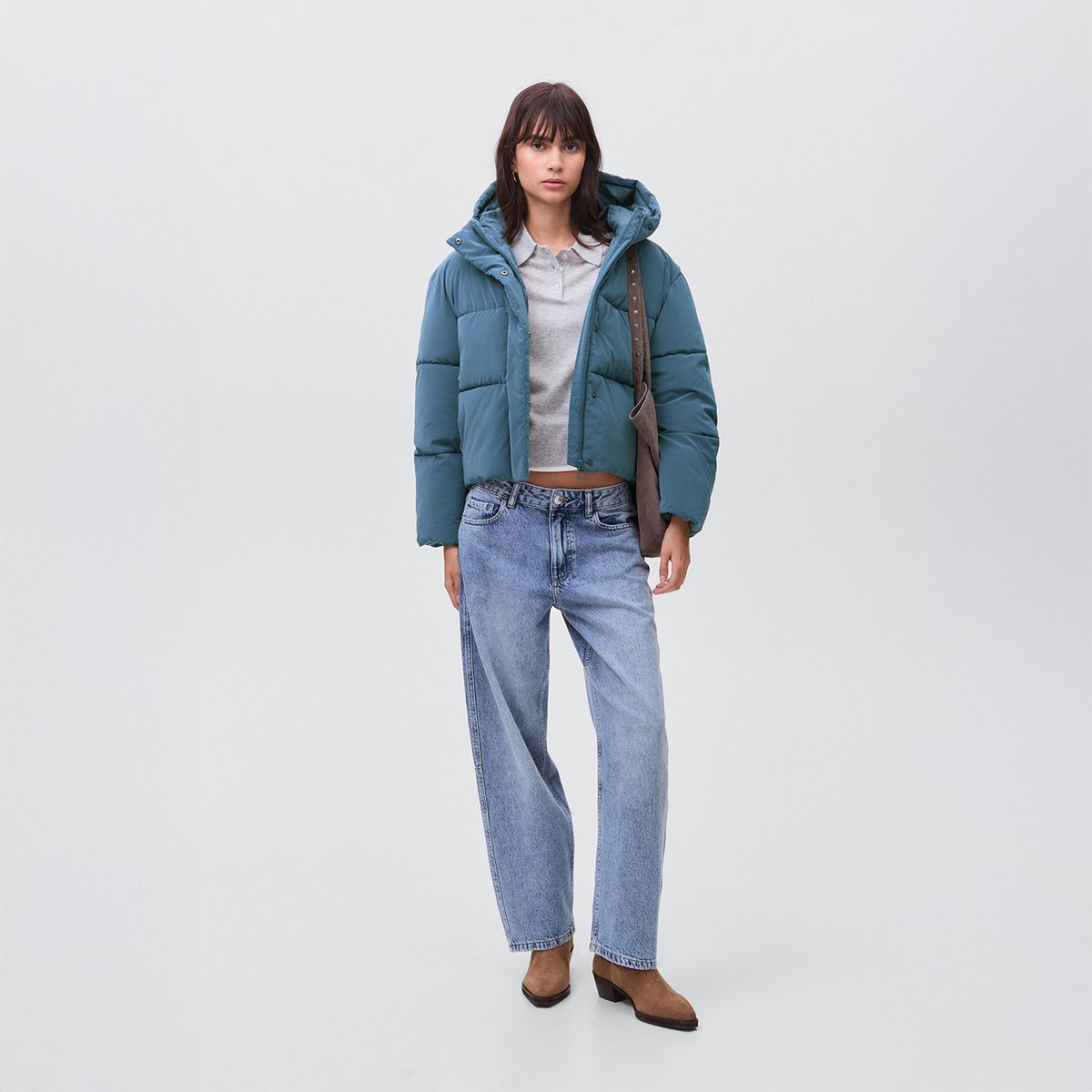 MANGO TEEN - Casaca Corta Mujer Mango Teen