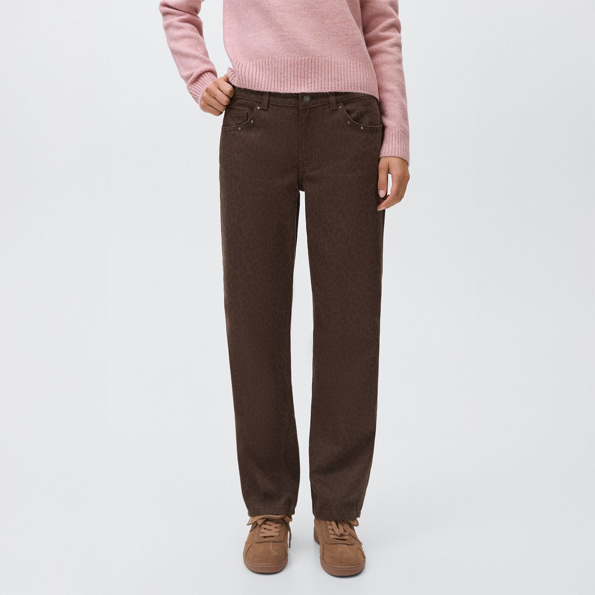 MANGO TEEN - Jean Straight Tiro Medio Mujer Mango Teen