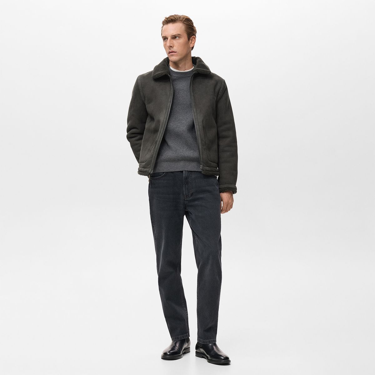 MANGO - Chaqueta Idris Doble Faz Detalles Borreguito Mango Man