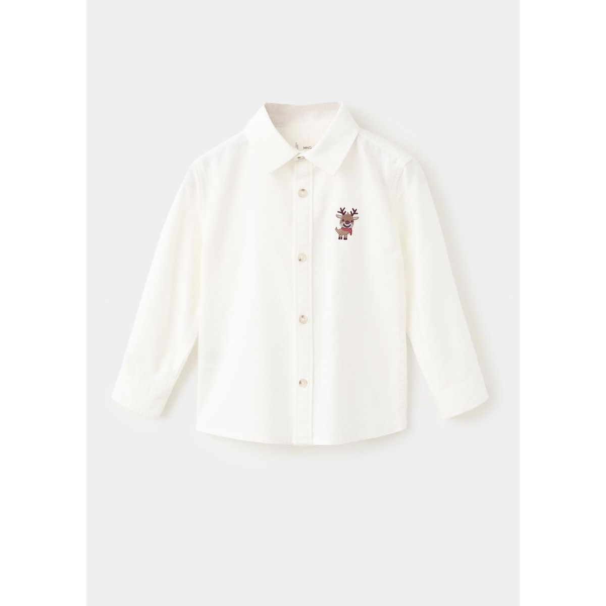 MANGO KIDS - Camisa Niño Navidad Algodón Mango Kids