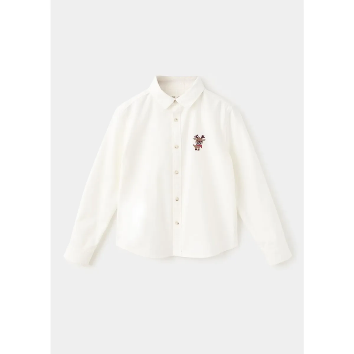MANGO KIDS - Camisa Bebé Niño Navidad Algodón Mango Kids