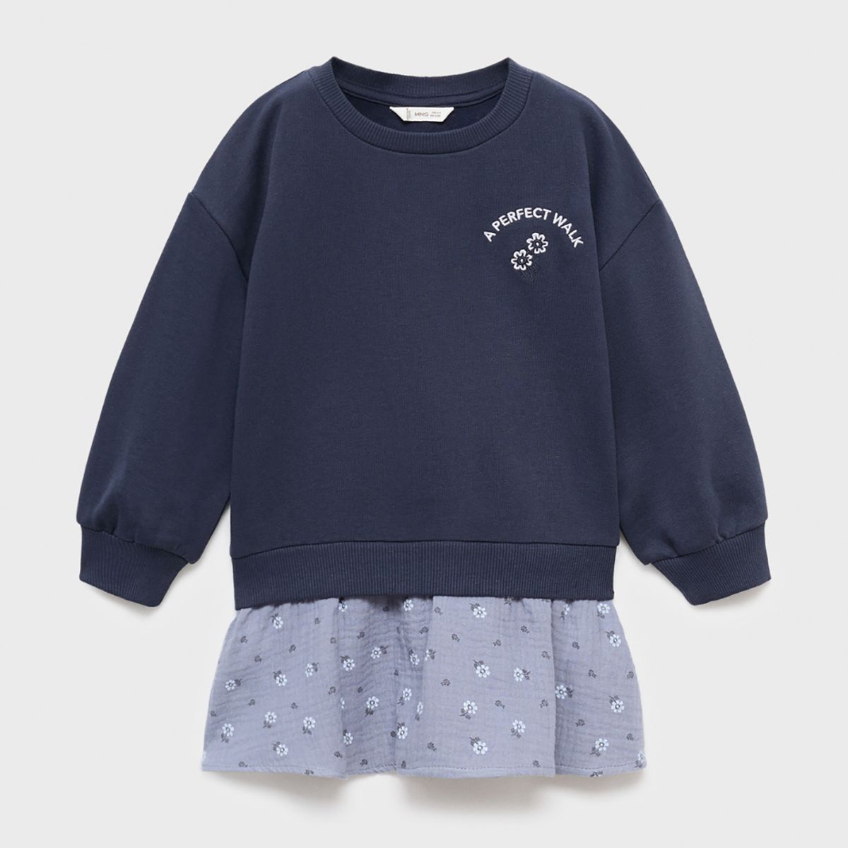 MANGO KIDS - Vestido Bebé Niña Manga Larga Algodón Mango Kids