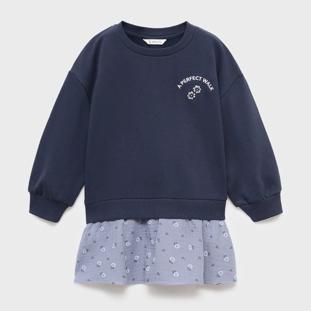 MANGO KIDS - Vestido Bebé Niña Manga Larga Algodón Mango Kids
