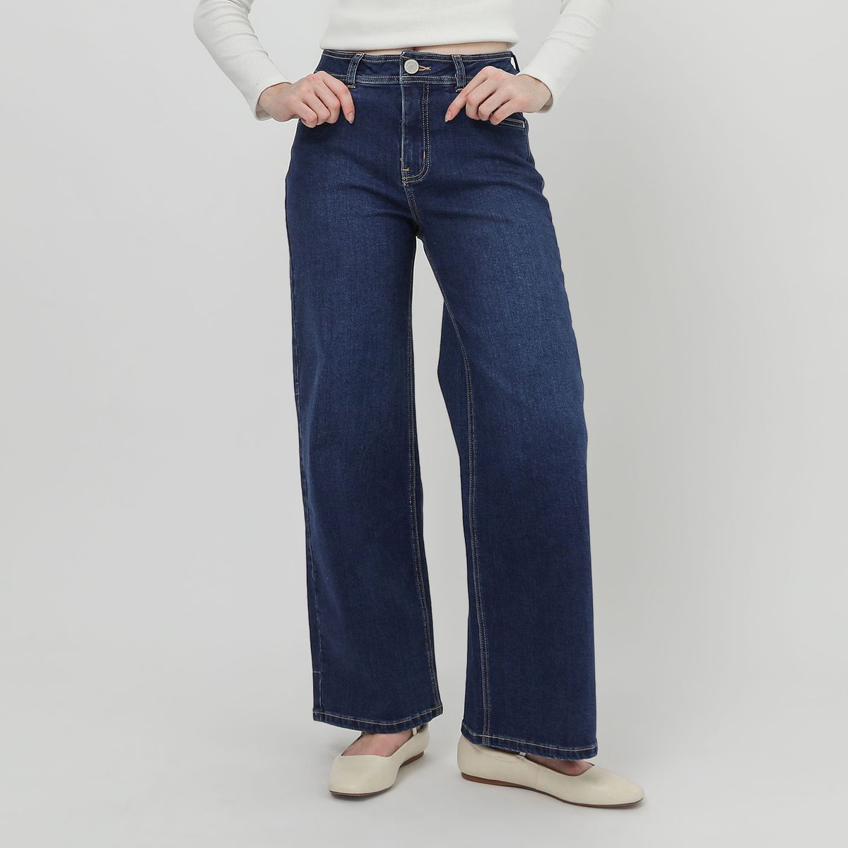 DOO AUSTRALIA - Jean Wide Leg Tiro Alto Mujer Doo Australia