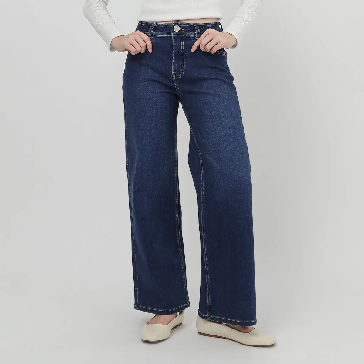 DOO AUSTRALIA - Jean Wide Leg Tiro Alto Mujer Doo Australia
