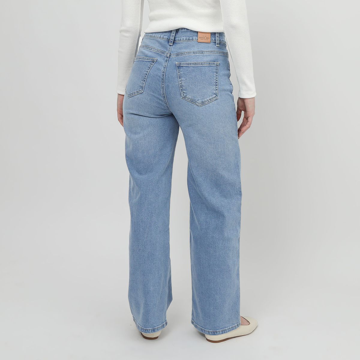 AMERICAN ABBEY - Jean Straight Tiro Alto Mujer American Abbey