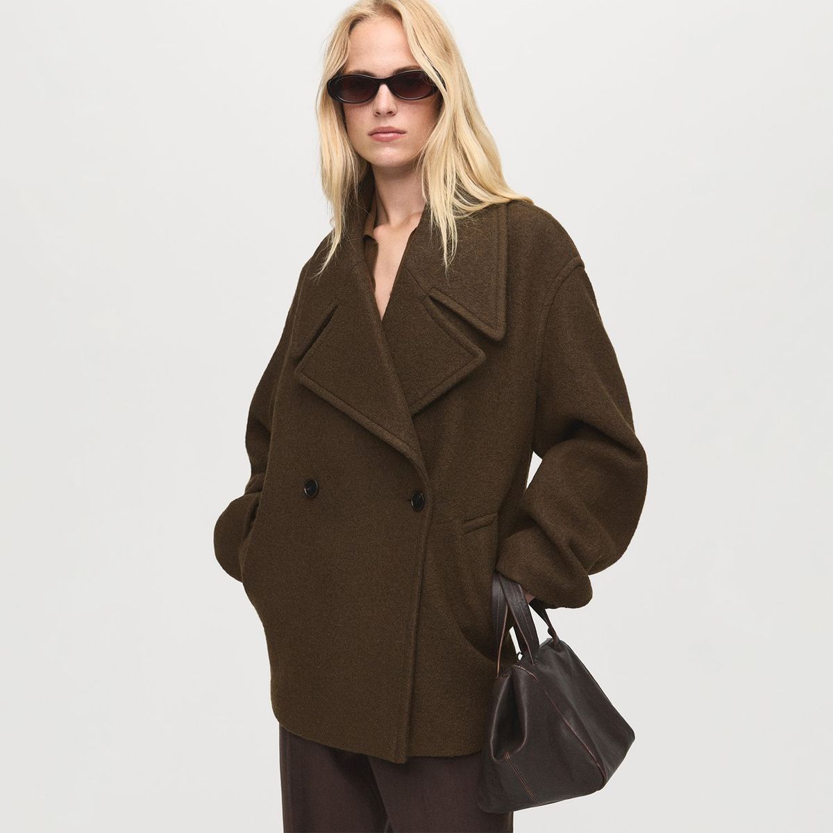 MANGO - Abrigo Corto Mujer Mango