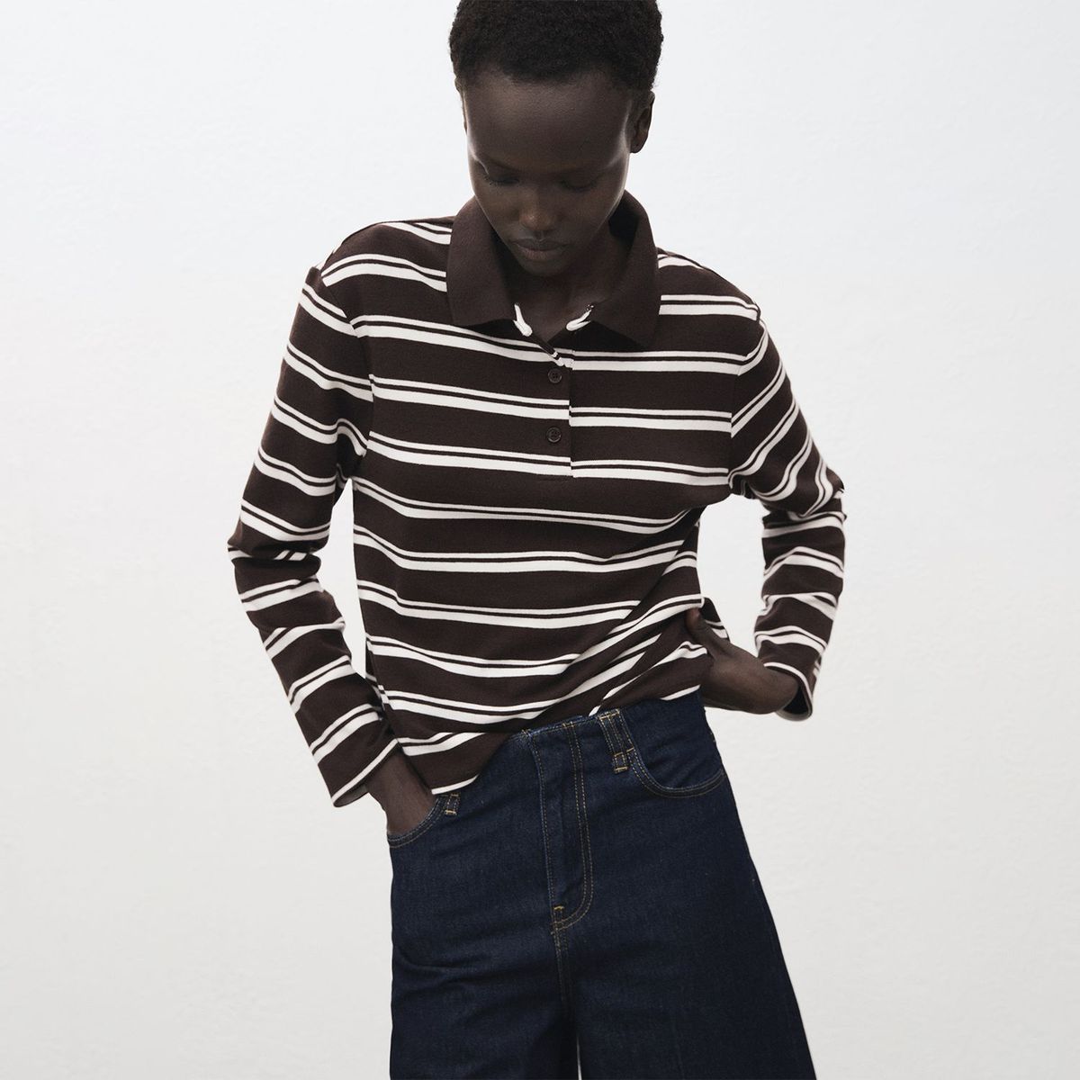 MANGO - Polo Manga Larga Mujer Mango