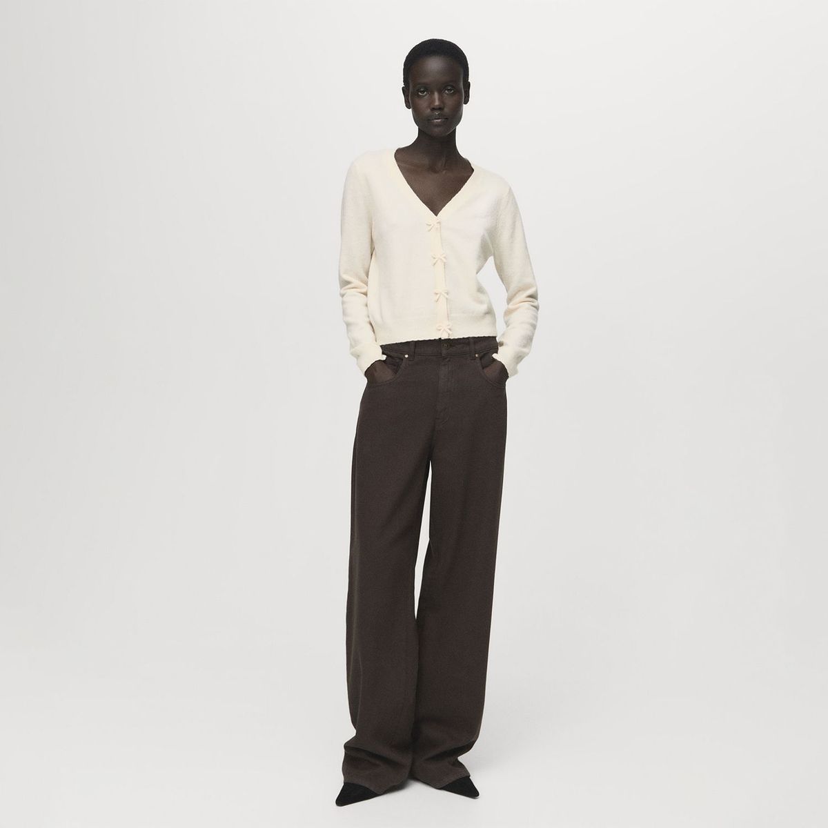 MANGO - Cardigan Manga Larga Mujer Mango