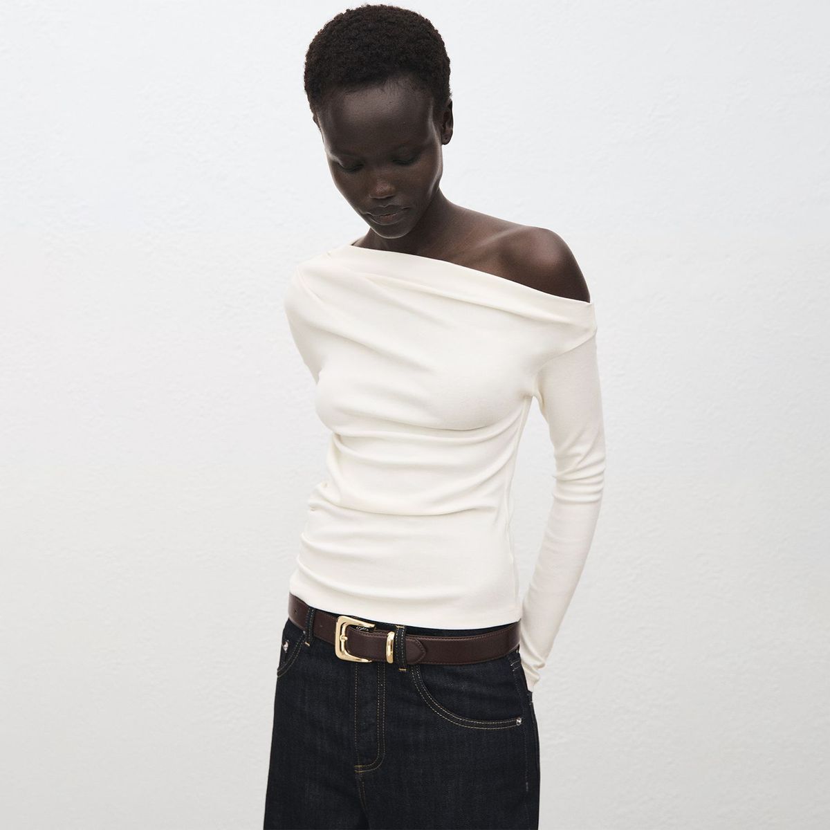 MANGO - Polo Manga Larga Mujer Mango