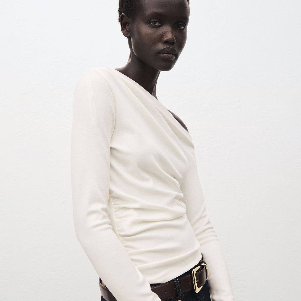 MANGO - Polo Manga Larga Mujer Mango