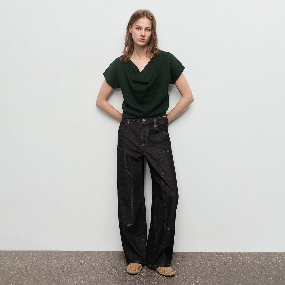 MANGO - Chompa Manga Corta Mujer Mango