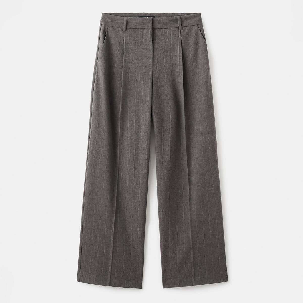 MANGO - Pantalón Wide Leg Tiro Alto Mujer Mango