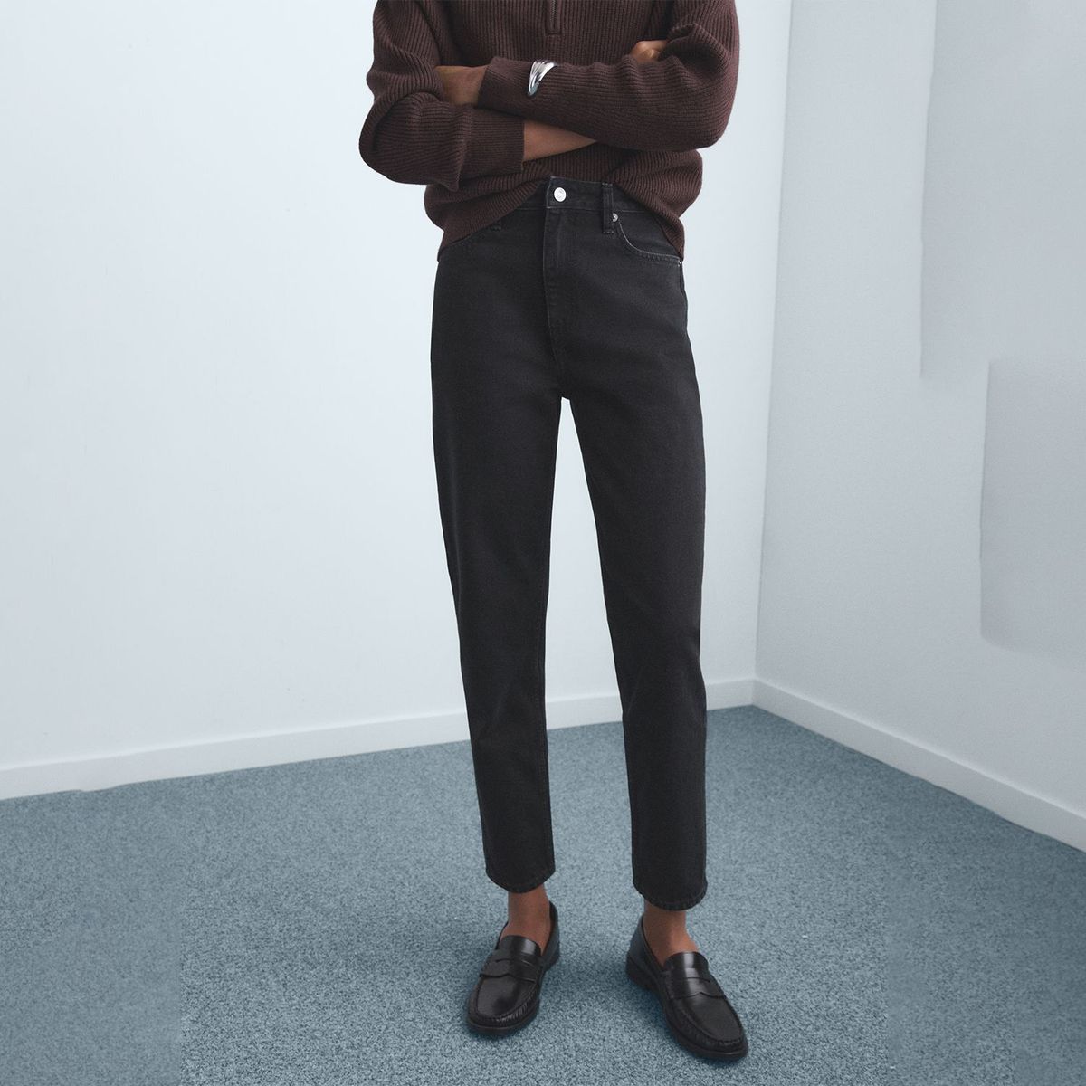 MANGO - Jean Mom Tiro Alto Mujer Mango