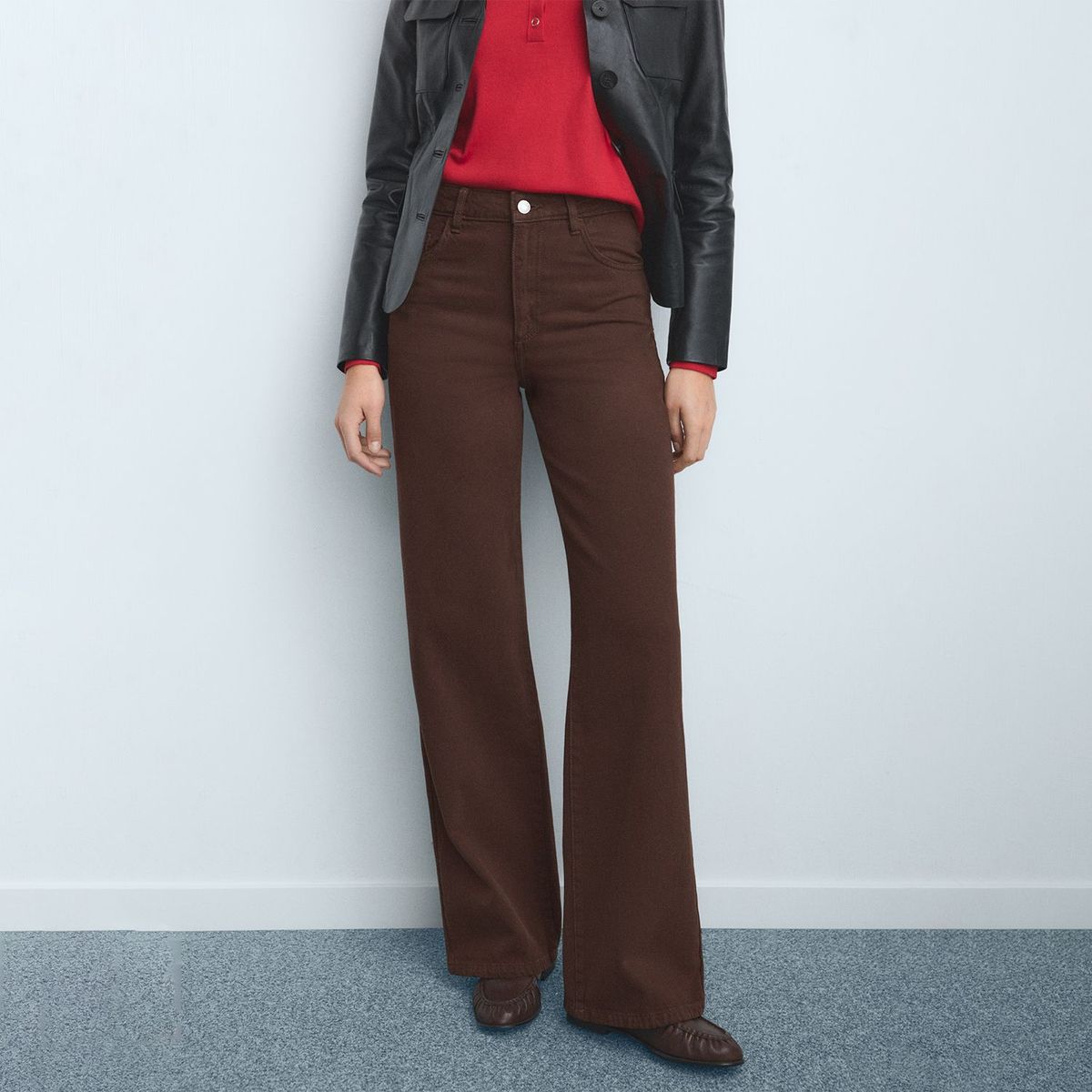 MANGO - Jean Wide Leg Tiro Alto Mujer Mango